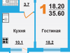 Схема квартиры в проекте "Борисоглебское-2"- #1294387608