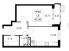 Схема квартиры в проекте "Дом на Барвихинской"- #1359686376