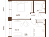 Схема квартиры в проекте "Домашний Марьино"- #1047007925