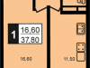 Схема квартиры в проекте "Прима Парк"- #1660918438
