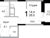 Схема квартиры в проекте "Прима Парк"- #1193244679